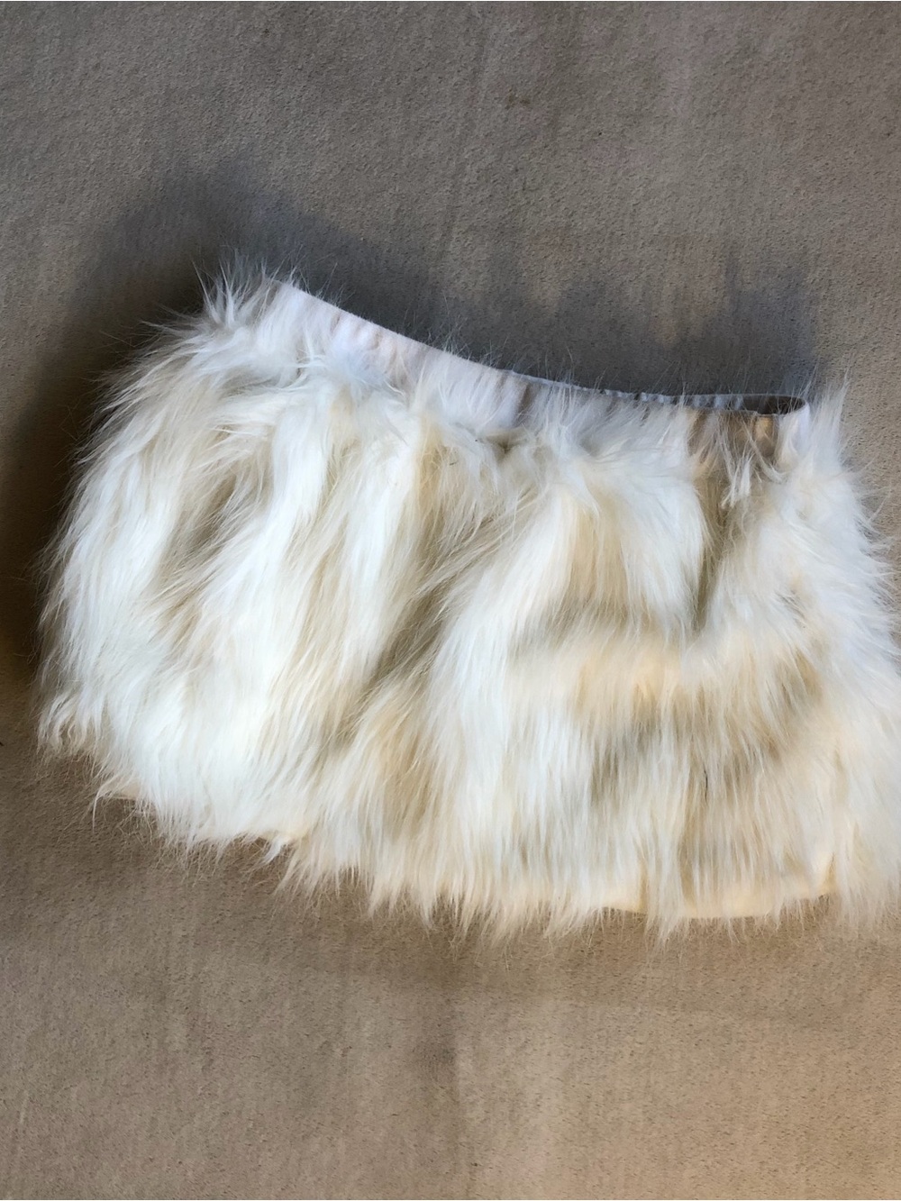 Light-Up Faux Fur Mini Skirt